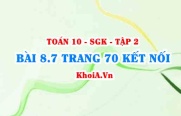 Bài 8.7 trang 70 Toán 10 Kết nối tri thức Tập 2